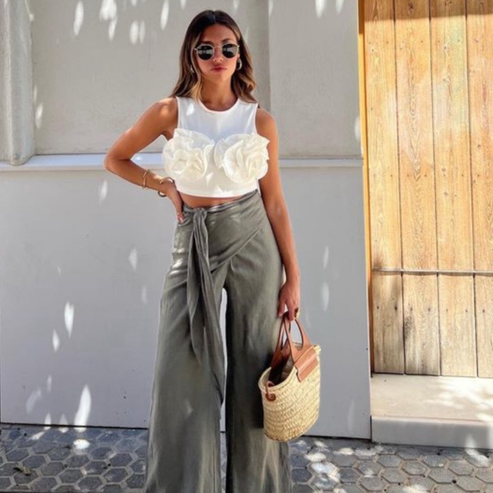 Zara Linen Pareo Pants